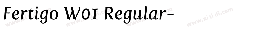 Fertigo W01 Regular字体转换